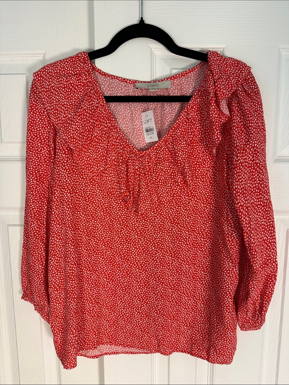 LOFT Red heart Blouse